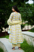 Yellow Handwork Block Print Anarkali Set – Alternate Kali Design