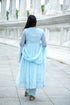 Elegant Sky Blue Anarkali Suit with Hand Embellishment