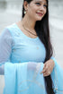 Elegant Sky Blue Anarkali Suit with Hand Embellishment