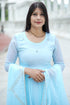 Elegant Sky Blue Anarkali Suit with Hand Embellishment