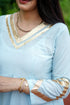 Sky Blue Gota Work Anarkali Set with Dupatta