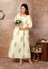 Yellow Block Print Smocked Dress – Cotton Comfort